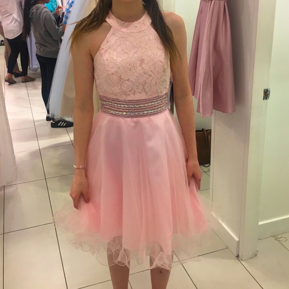 Pink grade 8 grad dress